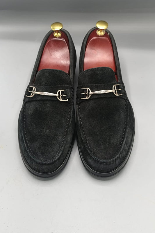 Bally Suede Penny Loafers