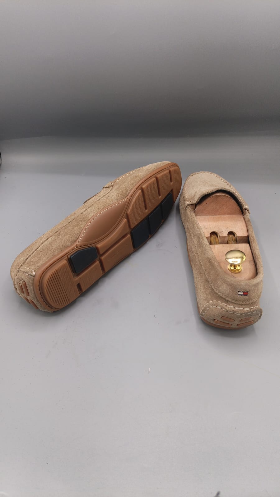 Tommy Hilfiger Beige Suede Loafers