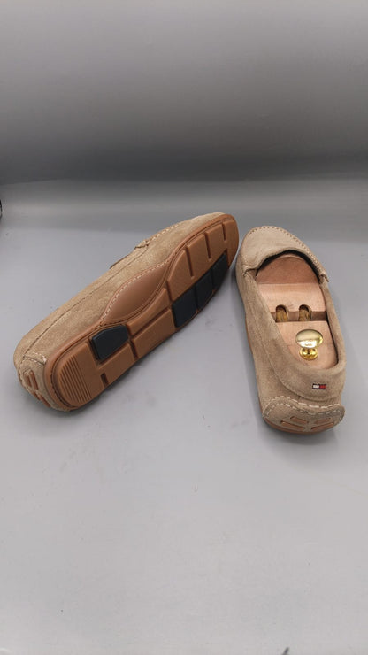 Tommy Hilfiger Beige Suede Loafers
