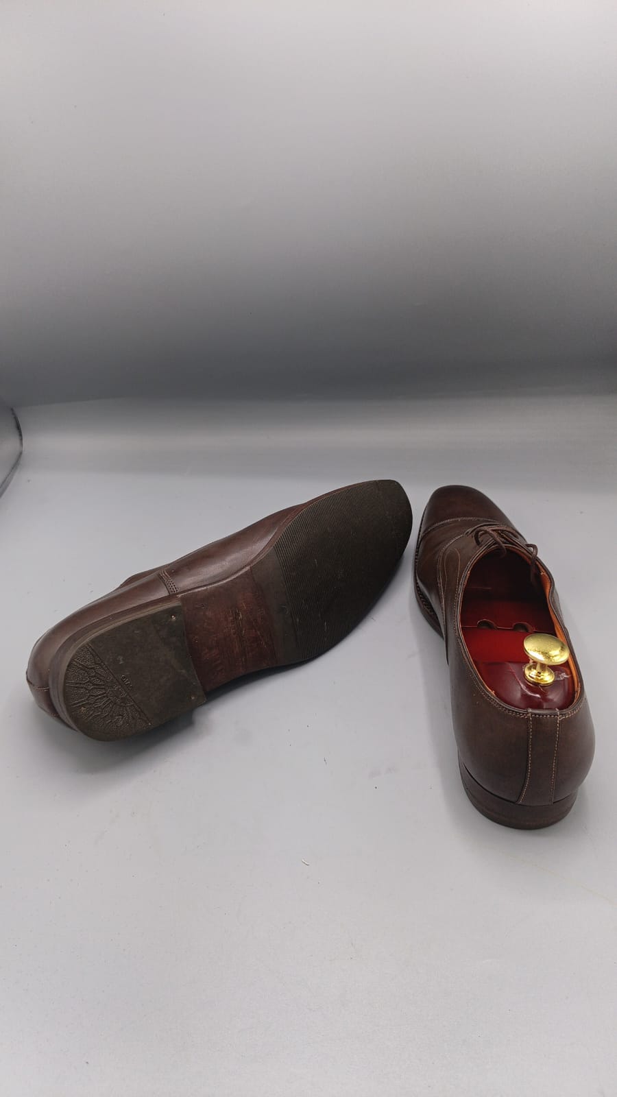Santoni Men’s Leather Cap-Toe Oxford Shoes