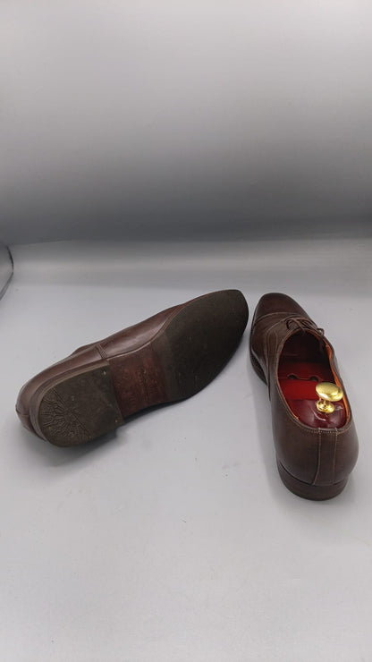 Santoni Men’s Leather Cap-Toe Oxford Shoes
