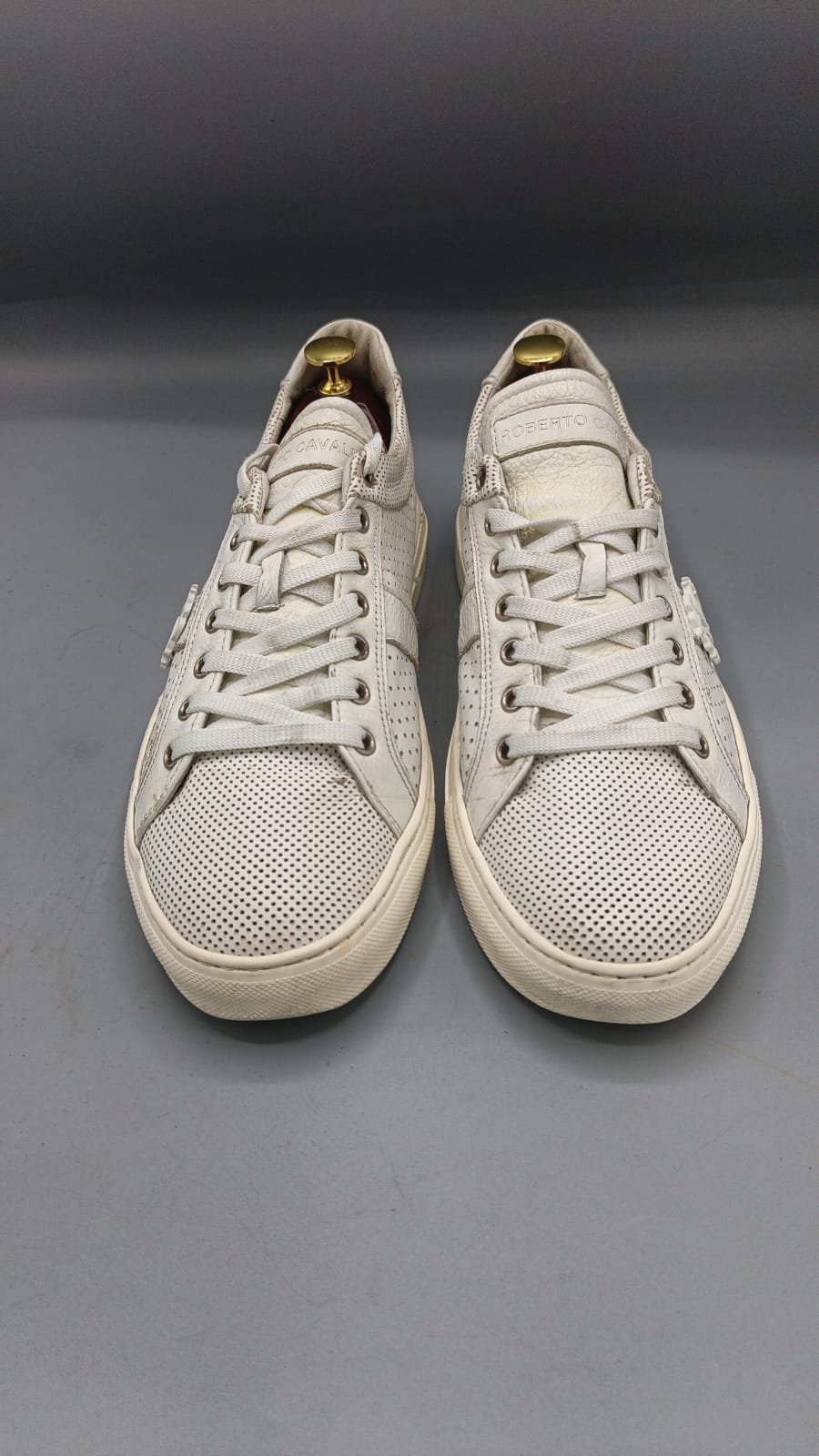 Roberto Cavalli Perforated Leather Sneakers