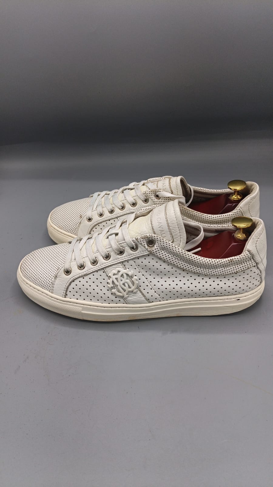 Roberto Cavalli Perforated Leather Sneakers