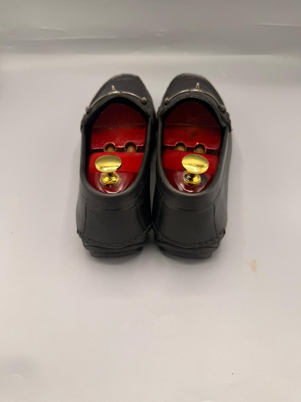 Coach Black Leather Driver Loafers