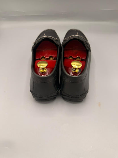 Coach Black Leather Driver Loafers