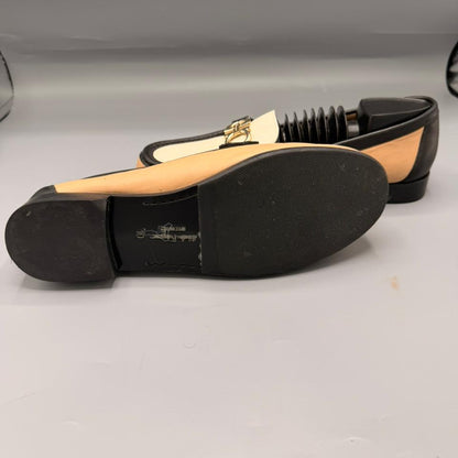 Salvatore Ferragamo Women’s Gancini Loafers (Almond / Nero)