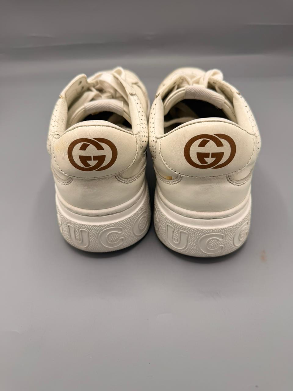 Gucci GG Embossed Low-Top Leather Sneakers