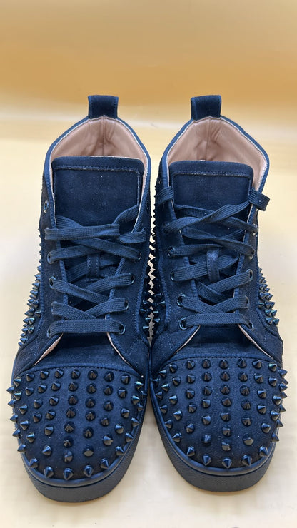 Christian Louboutin Spiked Suede High Top Sneakers