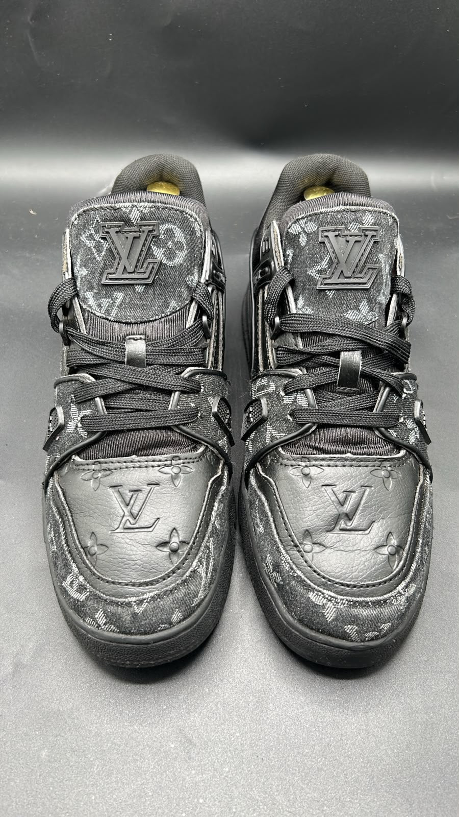 Louis Vuitton Black Monogram Low-Top Sneakers