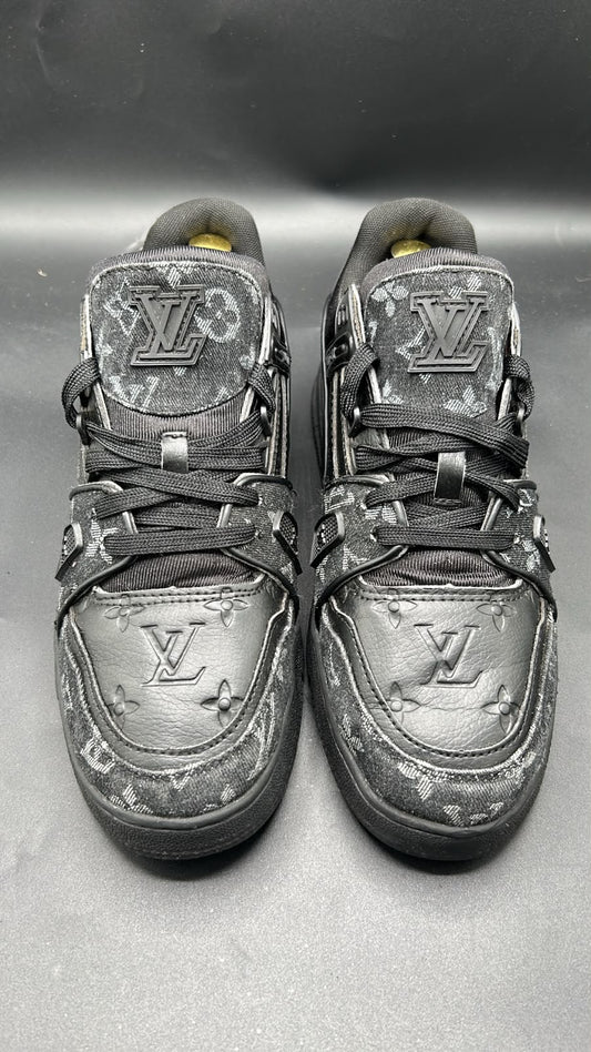 Louis Vuitton Black Monogram Low-Top Sneakers