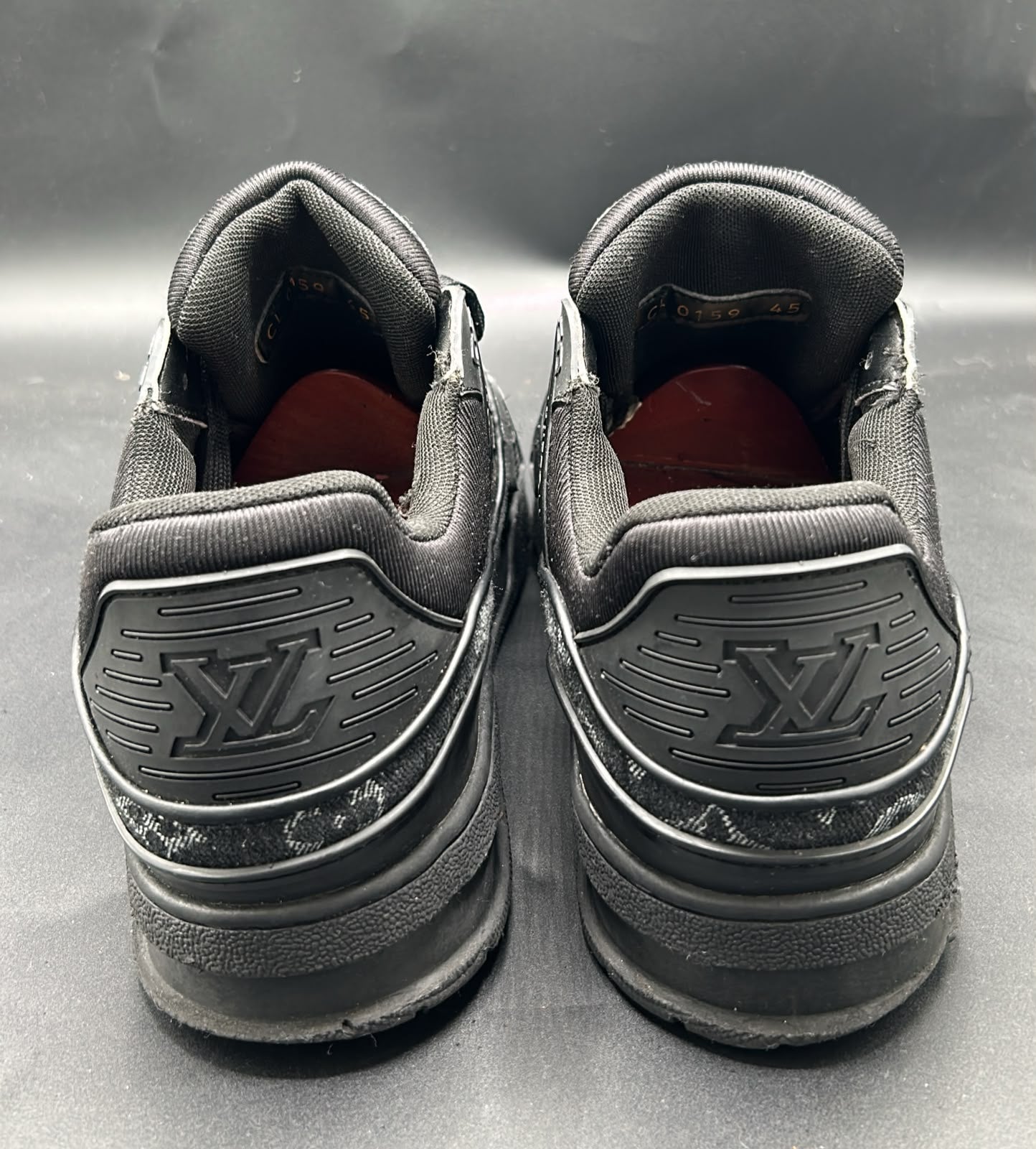 Louis Vuitton Black Monogram Low-Top Sneakers