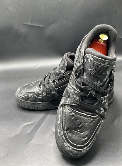 Louis Vuitton Black Monogram Low-Top Sneakers