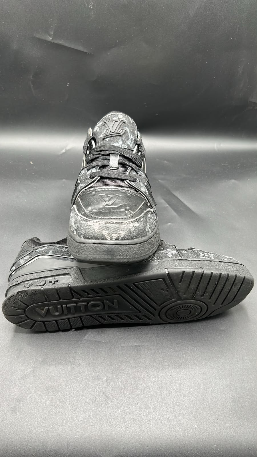 Louis Vuitton Black Monogram Low-Top Sneakers