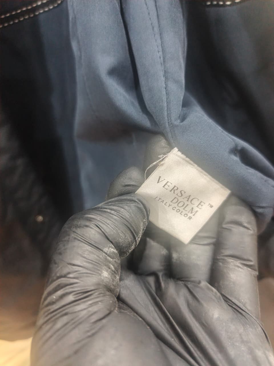 Versace Navy Button-Up Utility Overshirt Jacket – Men’s