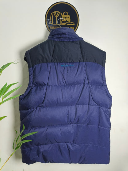 Columbia down puffer vest (navy and black)