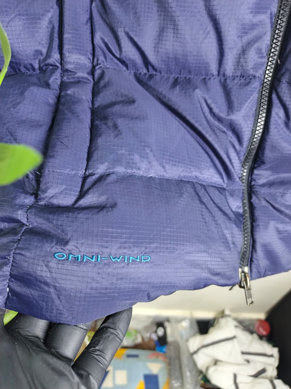 Columbia down puffer vest (navy and black)