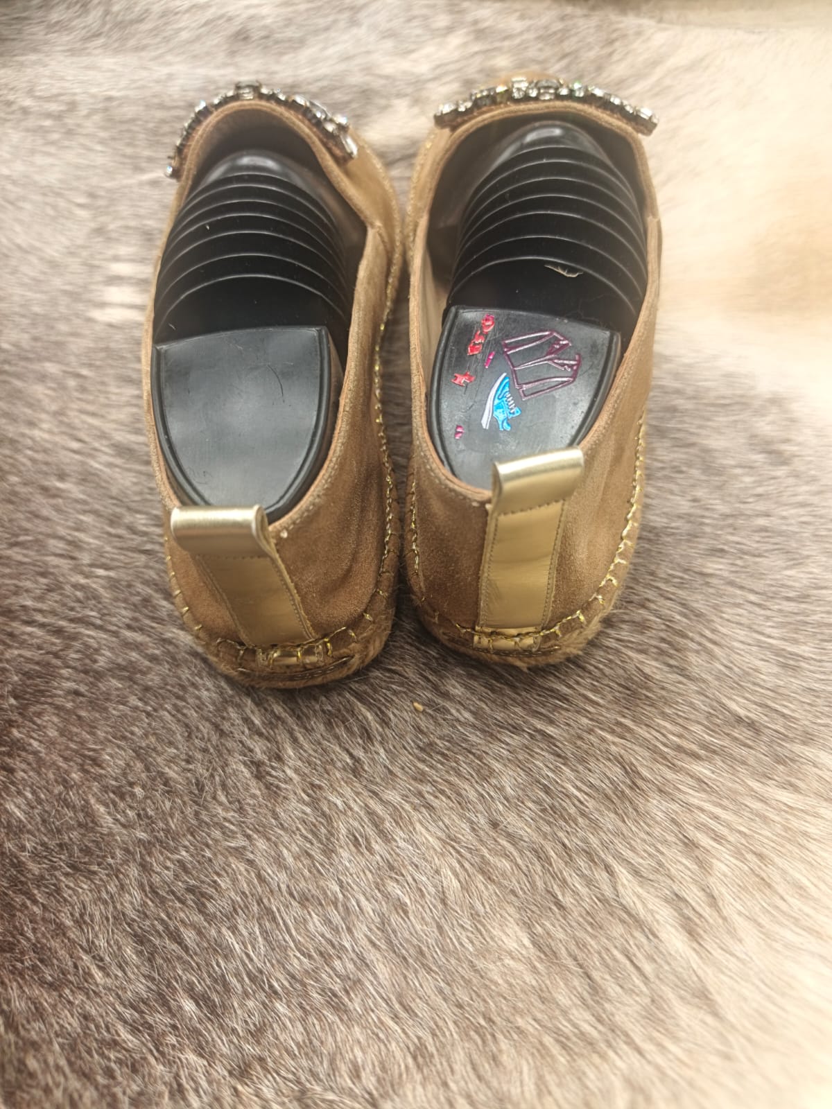 Jimmy Choo Crystal-Embellished Suede Espadrille Loafers