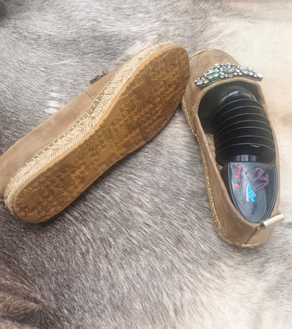 Jimmy Choo Crystal-Embellished Suede Espadrille Loafers