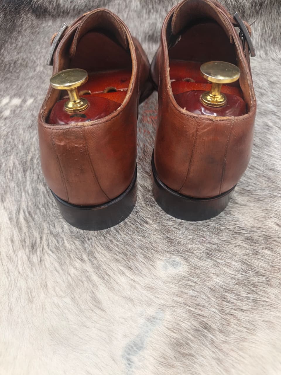 Bally Men's Single Monk Strap Leather Dress Shoes