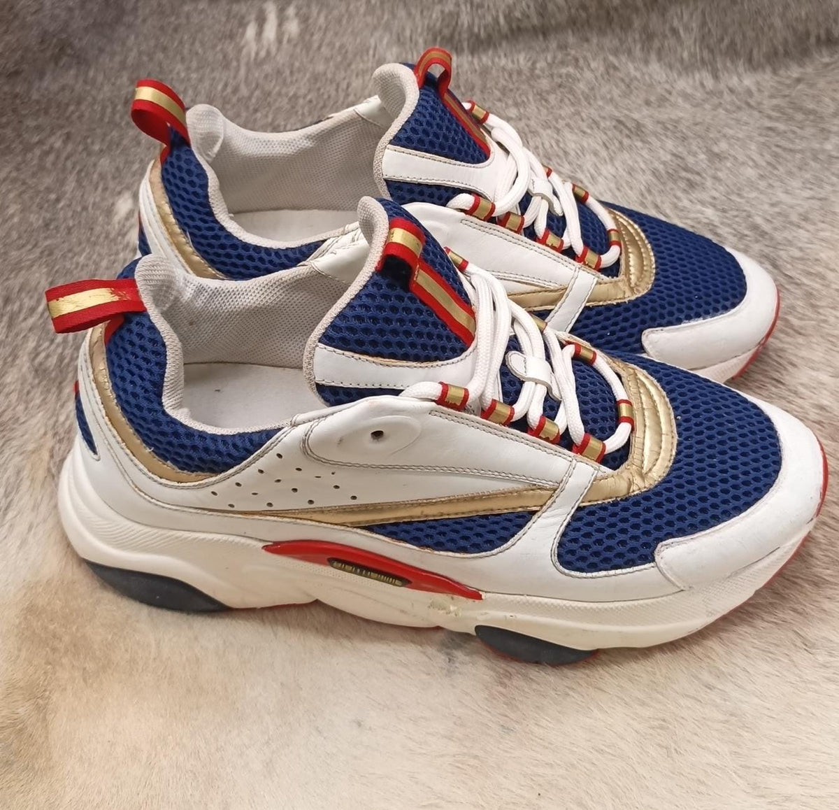Dior B22 Blue Gold chunky sneakers