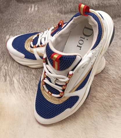 Dior B22 Blue Gold chunky sneakers