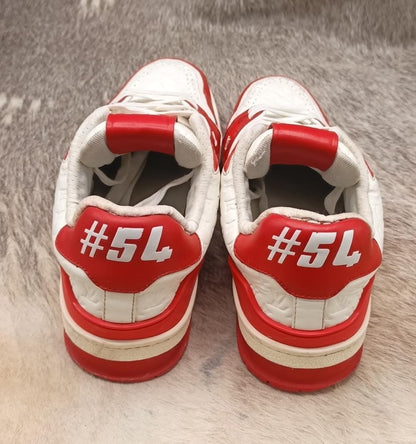 Louis Vuitton Trainer White Red Monogram sneakers