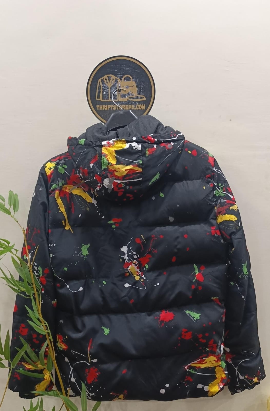 Dior Multicolored Paint Splatter Puffer Jacket