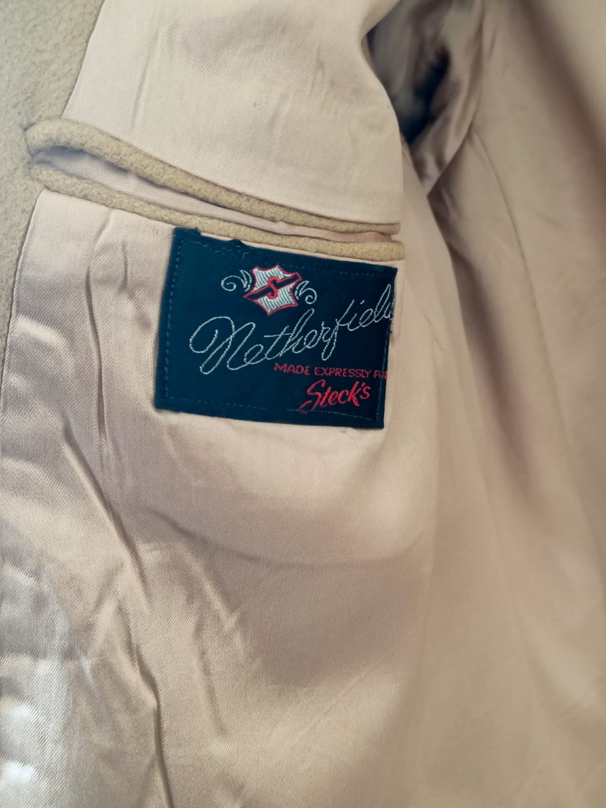 Vintage single-breasted camel wool long coat.
