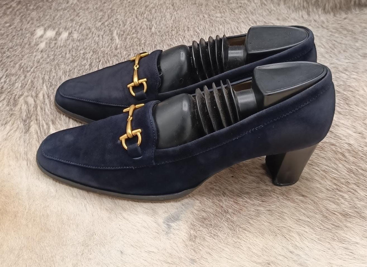 Gucci Suede Horsebit Loafers Women