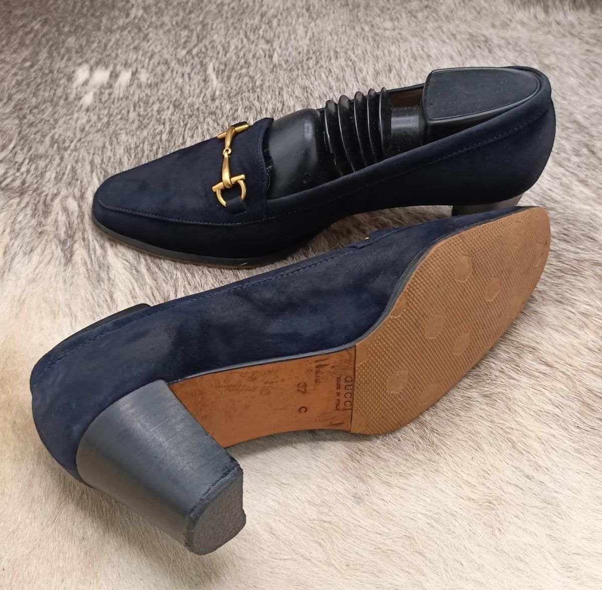 Gucci Suede Horsebit Loafers Women