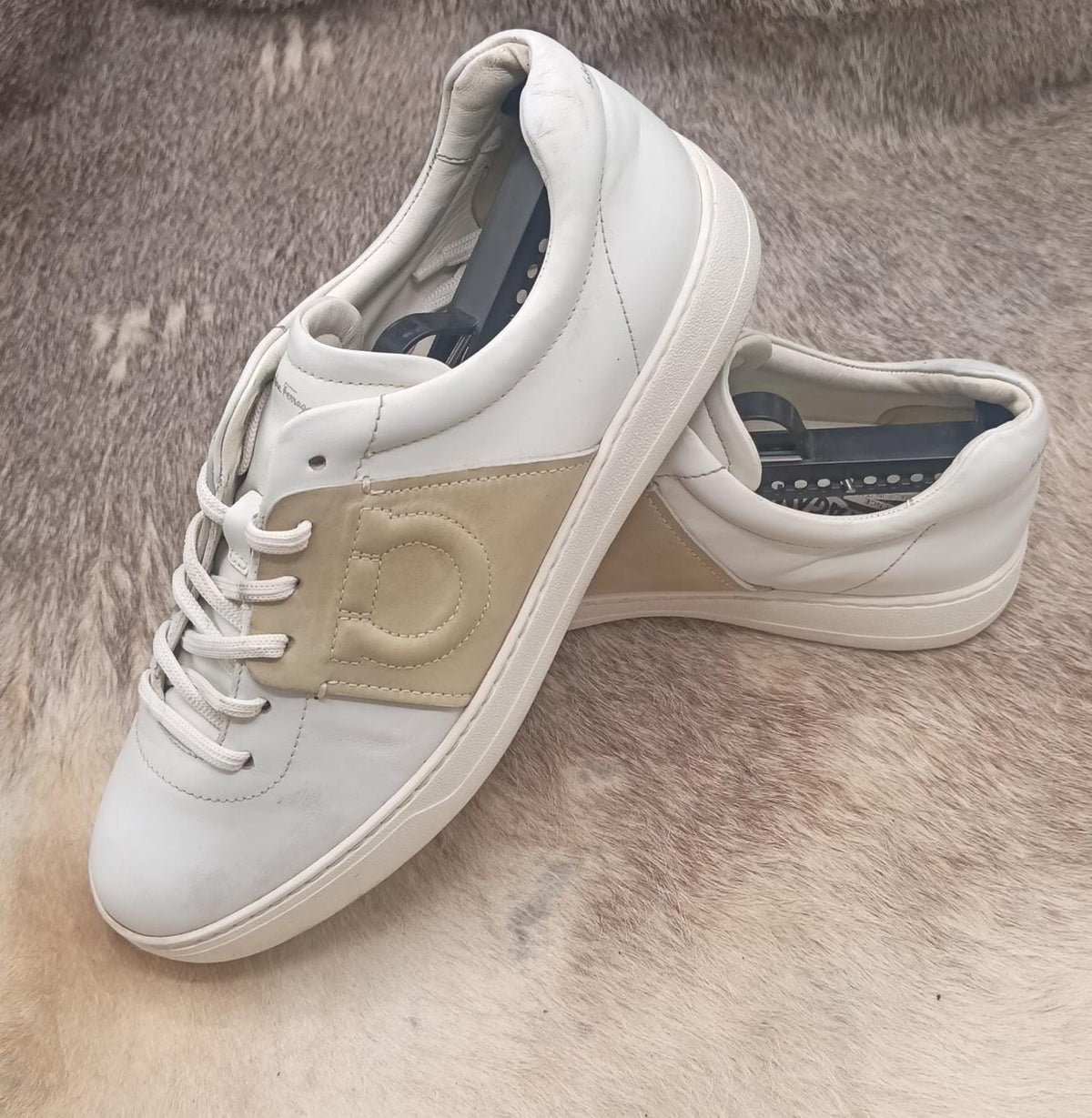 Salvatore Ferragamo Achille 1 Leather Low-Top Sneakers