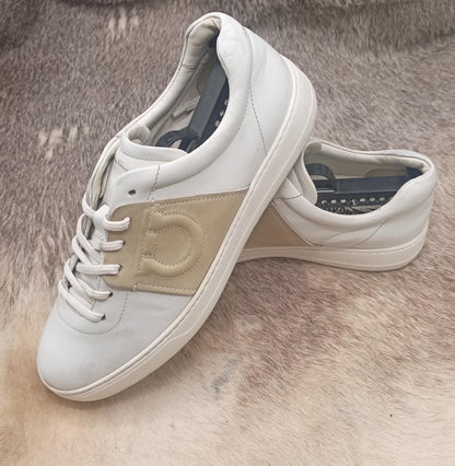 Salvatore Ferragamo Achille 1 Leather Low-Top Sneakers