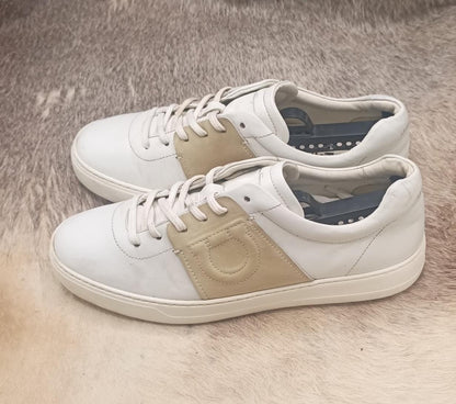 Salvatore Ferragamo Achille 1 Leather Low-Top Sneakers
