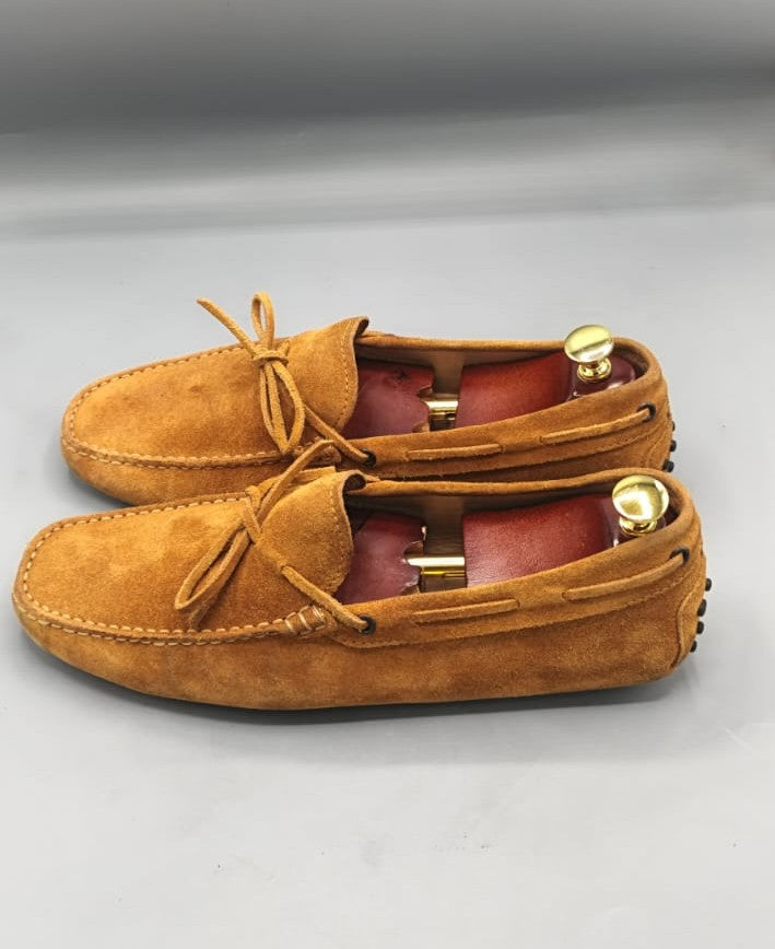 Tod’s Brown Suede Driver Loafers
