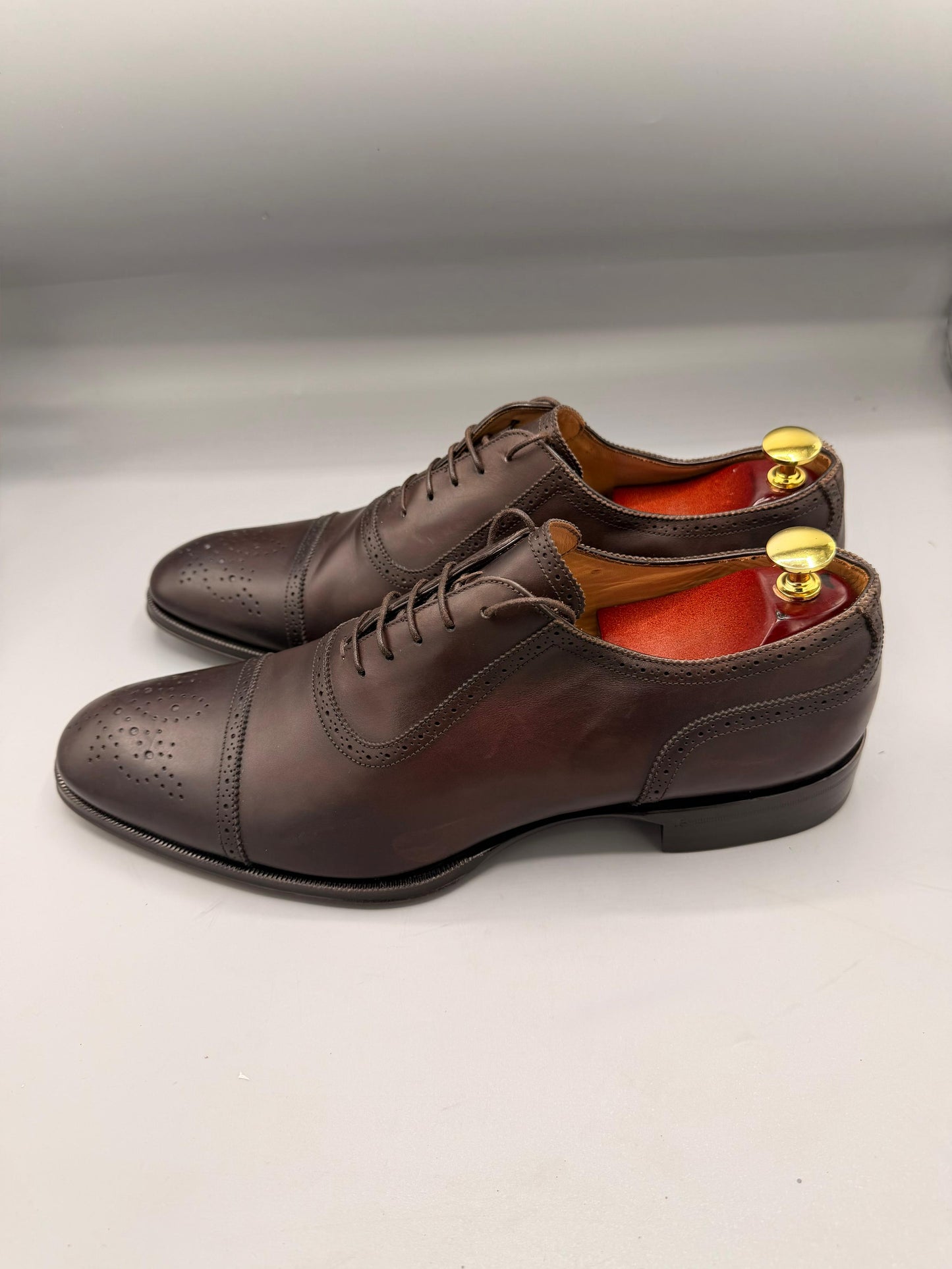 Suitsupply Brown Leather Oxford Shoes