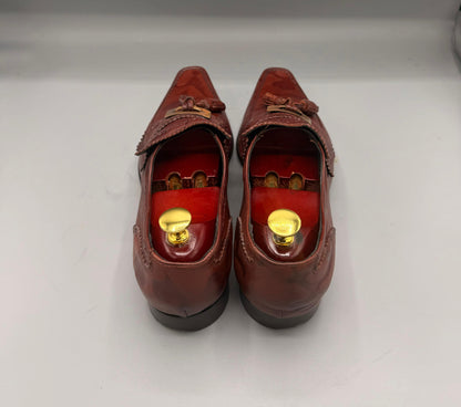 Just Cavalli Men’s Brown Leather Tassel Loafers