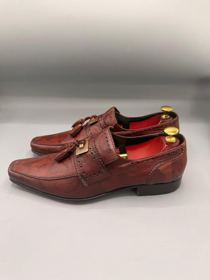 Just Cavalli Men’s Brown Leather Tassel Loafers