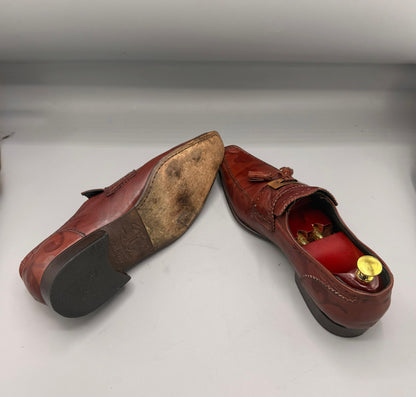 Just Cavalli Men’s Brown Leather Tassel Loafers